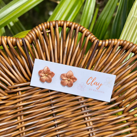 PLUMERIA STUD-copper