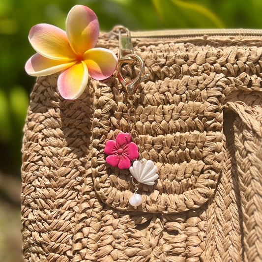 BAG CHARM - PINK/PEARL
