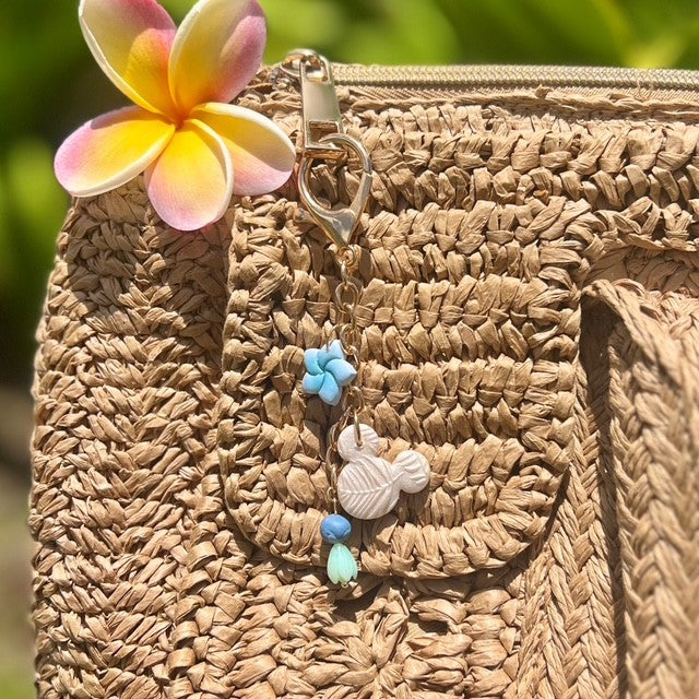 BAG CHARM - TEAL/PEARL MINNIE