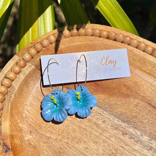 HIBISCUS HOOP-BLUE