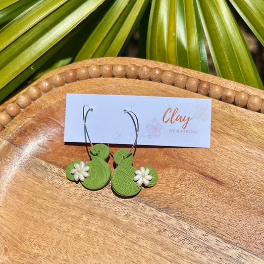 MINNIE HOOPS- GREEN+TIARE