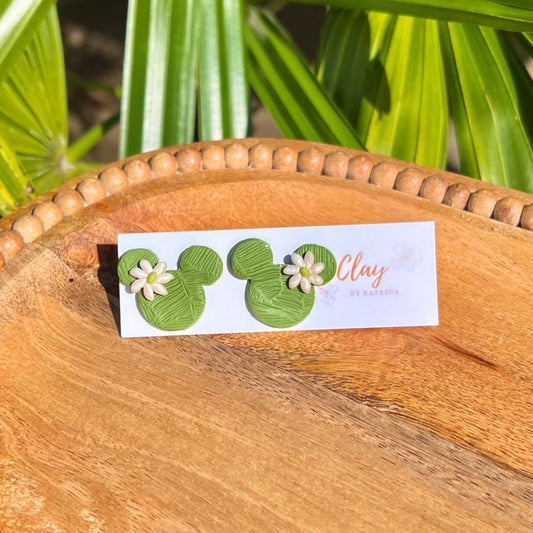 MINNIE STUDS - GREEN + TIARE