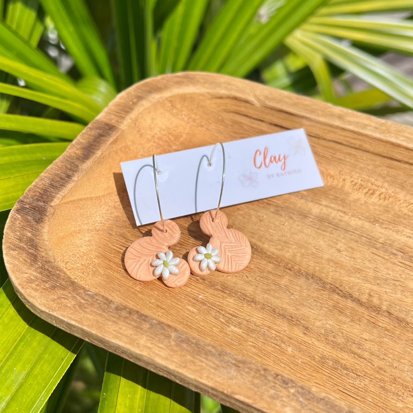 MINNIE HOOPS-PEACH+PEARL TIARE