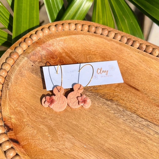 MINNIE HOOP - ORANGE W/ ORANGE PLUMERIA