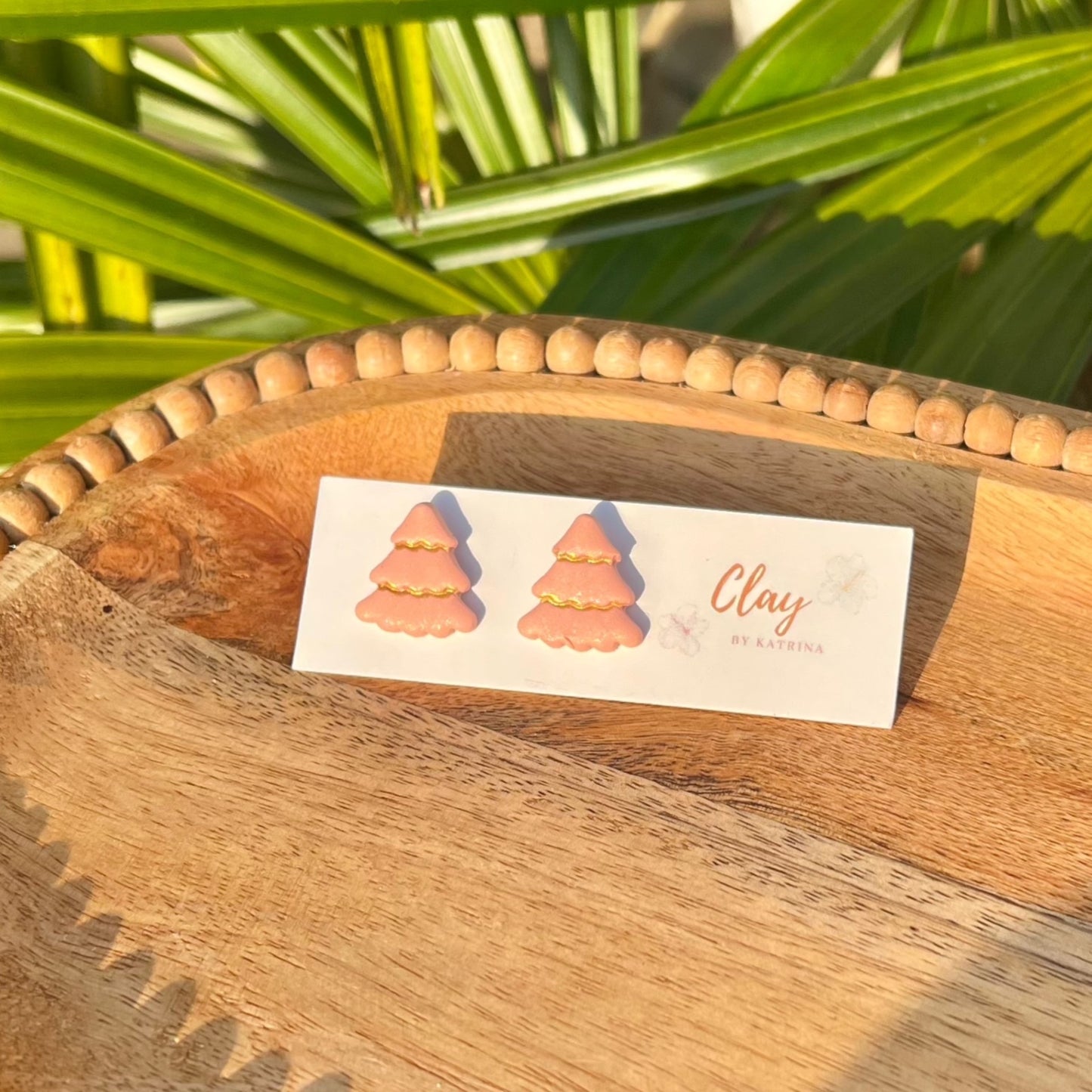 XMAS TREE STUD - PINK