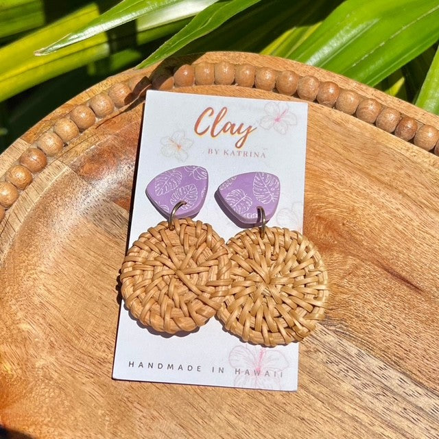 RATTAN-PURPLE MONSTERA