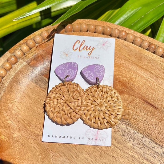 RATTAN-PURPLE MONSTERA