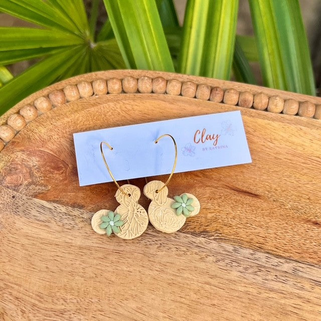 MINNIE HOOP - YELLOW + GREEN TIARE