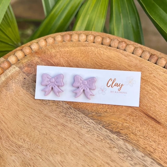 BOW STUD - PURPLE
