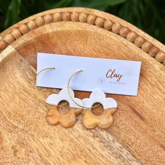 FLOWER HOOP - GOLD
