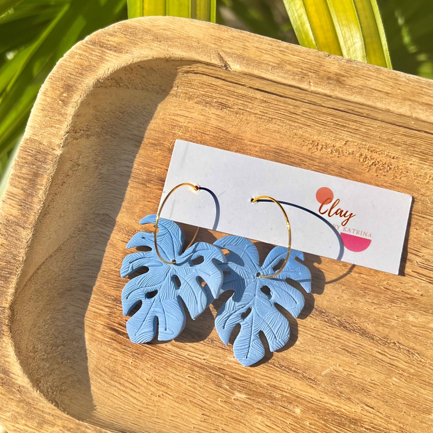 MONSTERA HOOP-BLUE (large)