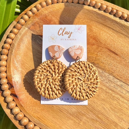 RATTAN - ORANGE HIBISCUS