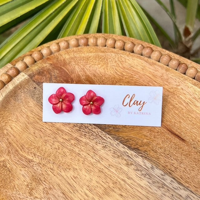 PLUMERIA STUD-pink