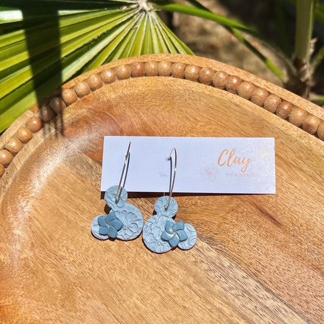 MINNIE HOOPS- BLUE+PLUMERIA