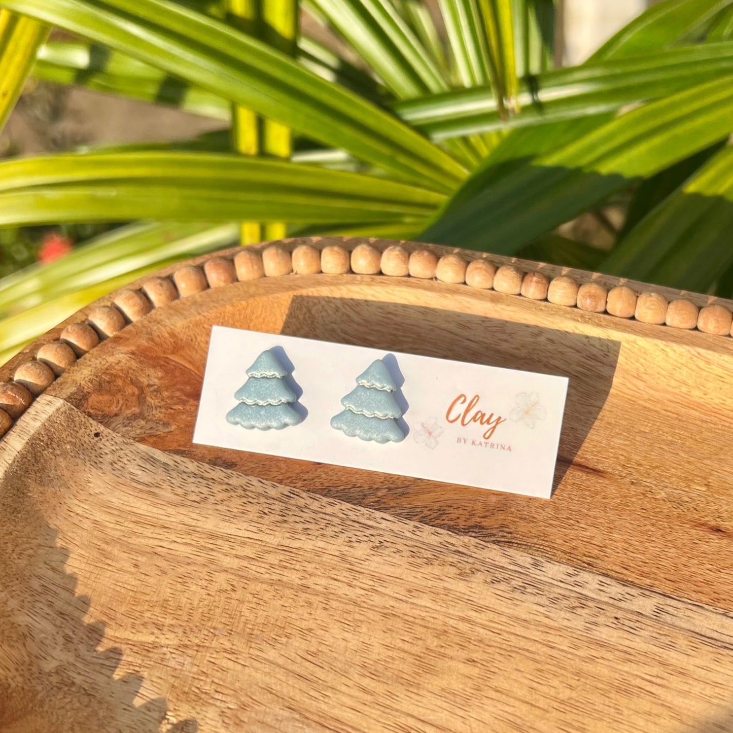 XMAS TREE STUD - BLUE