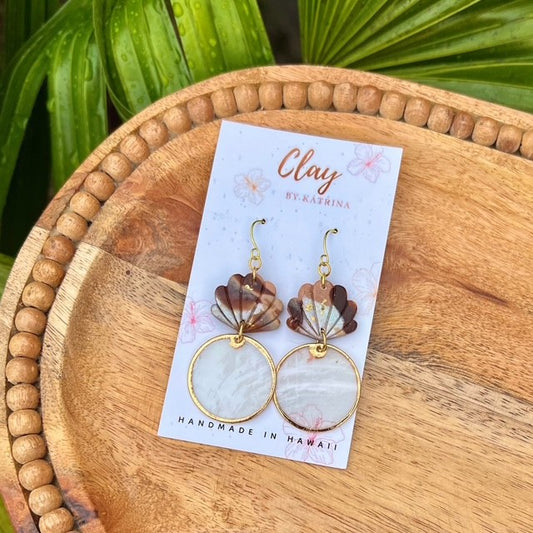 BROWN SHELL DANGLE