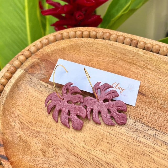 MAROON - LARGE MONSTERA