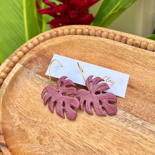 MAROON - LARGE MONSTERA