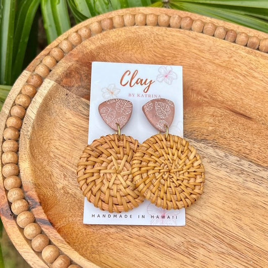 RATTAN - LIGHT COPPER MONSTERA