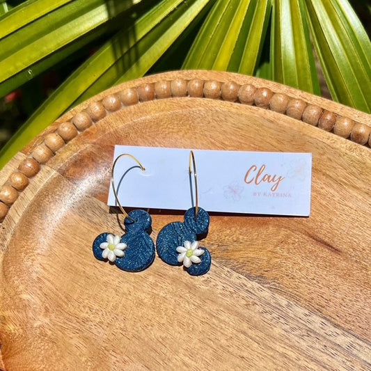 MINNIE HOOPS- NAVY GLITTER+TIARE