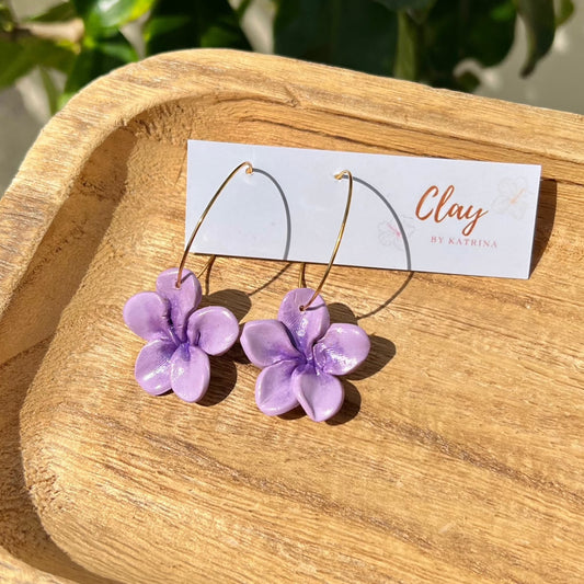 PLUMERIA HOOPS-PURPLE