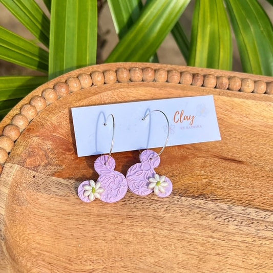 MINNIE HOOP - PURPLE W/ PEARL TIARE