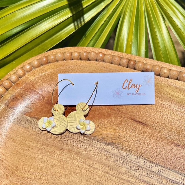 MINNIE HOOPS- YELLOW+PLUMERIA