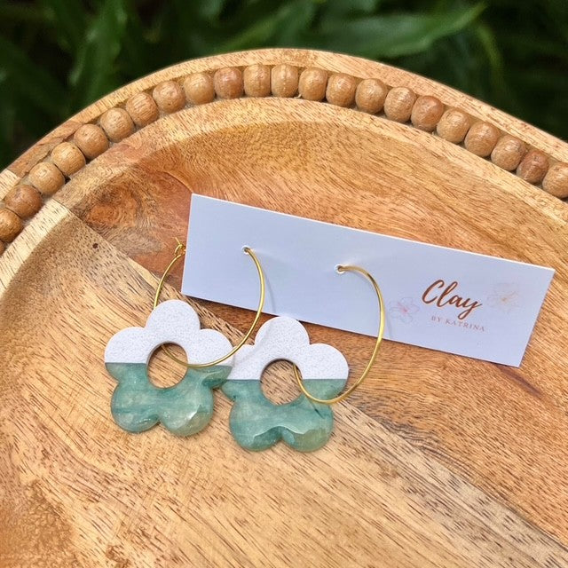 FLOWER HOOP - TEAL