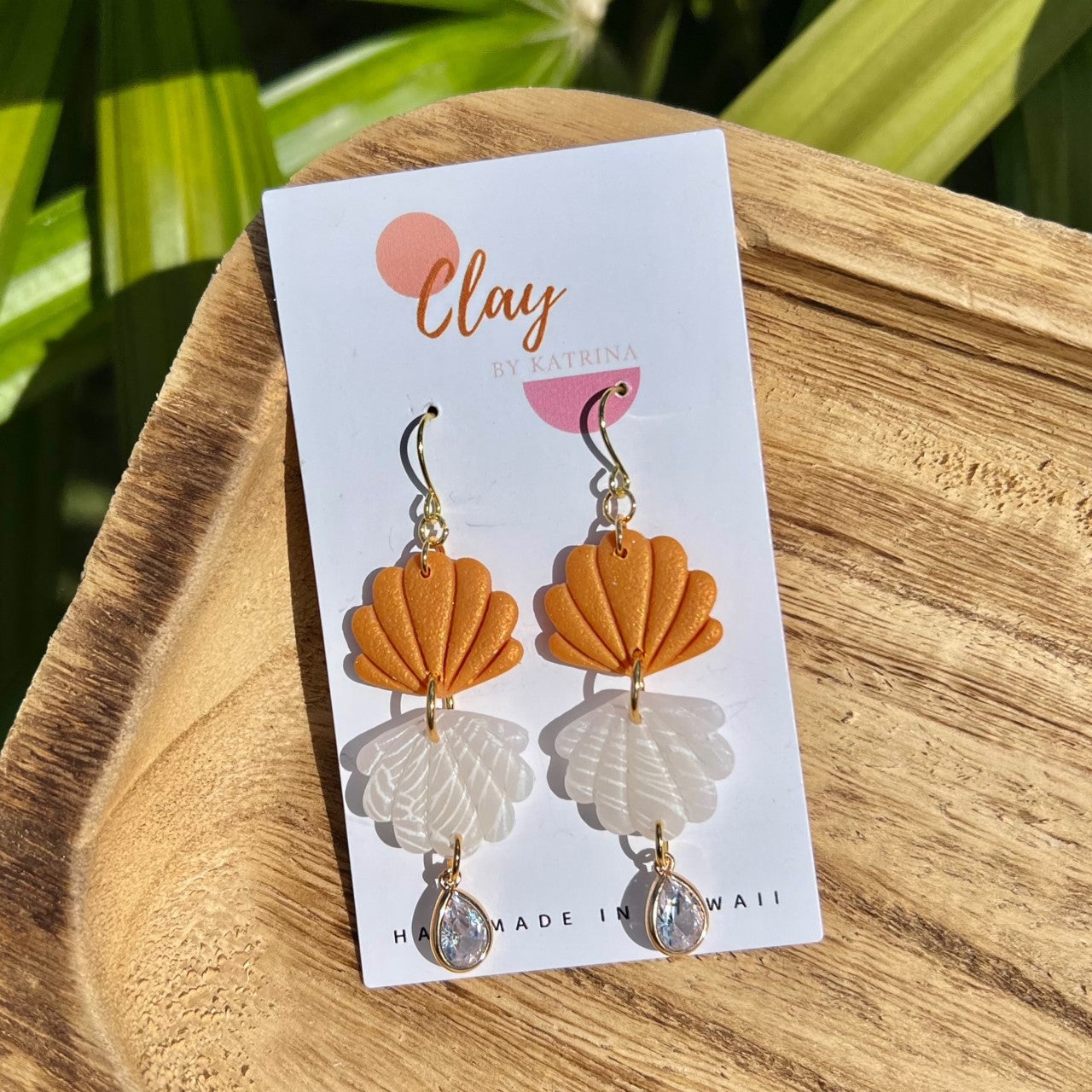 DOUBLE SHELL-ORANGE & WHITE